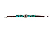Bracciale Tamashii Ruota della Preghiera in Turchese BHS339-7R - BHS339-7R